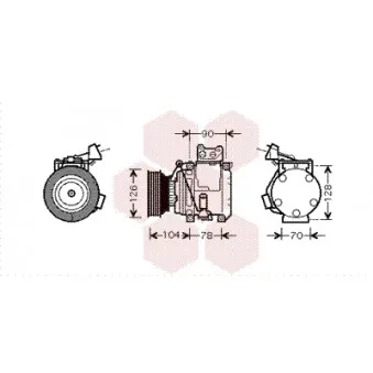 Compresseur, climatisation VAN WEZEL 5300K466