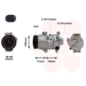 Compresseur, climatisation VAN WEZEL OEM 8831005100