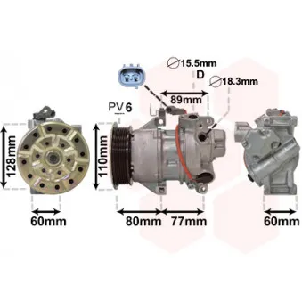 Compresseur, climatisation VAN WEZEL OEM 8831002390