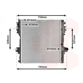 Radiateur, refroidissement du moteur VAN WEZEL OEM 1640030380