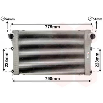 Intercooler, échangeur VAN WEZEL 53014700