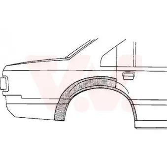 VAN WEZEL 5385148 - Panneau latéral arrière droit