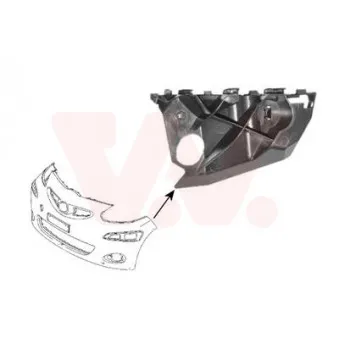 VAN WEZEL 5403567 - Support, pare-chocs avant gauche