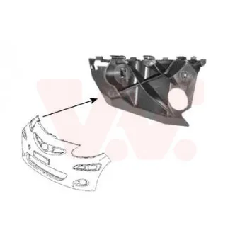 VAN WEZEL 5403568 - Support, pare-chocs avant droit