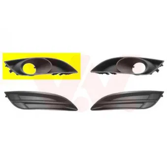 VAN WEZEL 5405592 - Grille de ventilation, pare-chocs avant droit