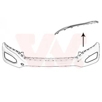VAN WEZEL 5710581 - Baguette et bande protectrice, pare-chocs avant gauche