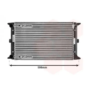 Radiateur, refroidissement du moteur VAN WEZEL 58002005 pour VOLKSWAGEN GOLF 1.5 D - 50cv