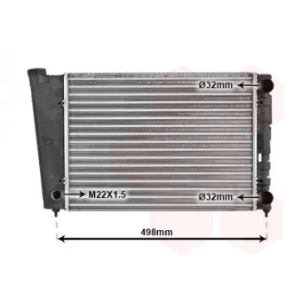 Radiateur, refroidissement du moteur VAN WEZEL 58002010 pour VOLKSWAGEN PASSAT 1.3 - 60cv