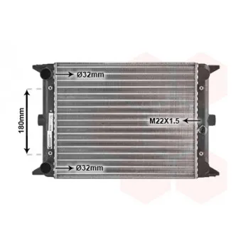 Radiateur, refroidissement du moteur VAN WEZEL 58002012 pour VOLKSWAGEN POLO 1.3 - 60cv