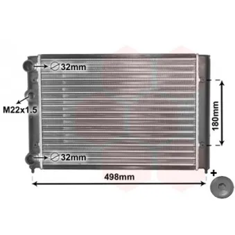 Radiateur, refroidissement du moteur VAN WEZEL OEM 6N0121253B