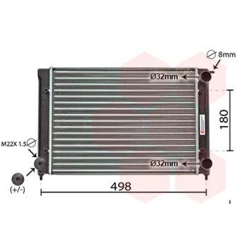VAN WEZEL 58002040 - Radiateur, refroidissement du moteur