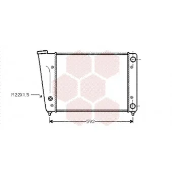 VAN WEZEL 58002059 - Radiateur, refroidissement du moteur