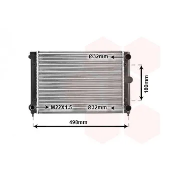 Radiateur, refroidissement du moteur VAN WEZEL 58002070 pour VOLKSWAGEN PASSAT 1.6 - 72cv