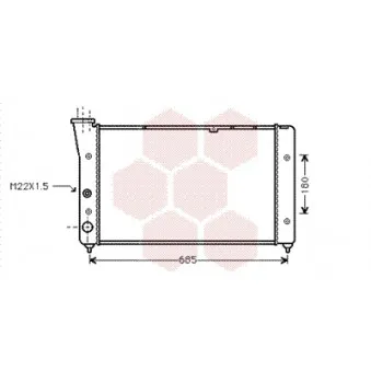 VAN WEZEL 58002081 - Radiateur, refroidissement du moteur