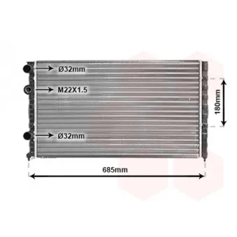 VAN WEZEL 58002124 - Radiateur, refroidissement du moteur
