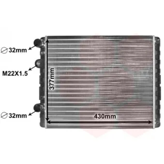 VAN WEZEL 58002129 - Radiateur, refroidissement du moteur