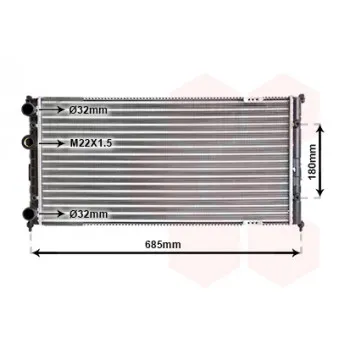 Radiateur, refroidissement du moteur VAN WEZEL OEM 6K0121253T