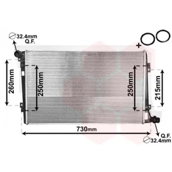 Radiateur, refroidissement du moteur VAN WEZEL OEM 1K0121251AK