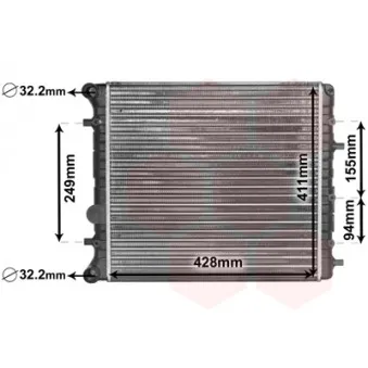 VAN WEZEL 58002346 - Radiateur, refroidissement du moteur