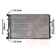 Radiateur, refroidissement du moteur VAN WEZEL [58002347]