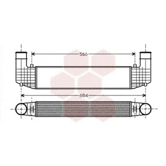 Intercooler, échangeur VAN WEZEL OEM 7M0145805