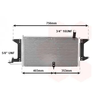 Condenseur, climatisation VAN WEZEL 58005141 pour VOLKSWAGEN PASSAT 1.6 TD - 80cv