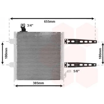 Condenseur, climatisation VAN WEZEL OEM 6N0820413B