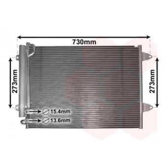 Condenseur, climatisation VAN WEZEL 58005225 pour VOLKSWAGEN PASSAT 2.0 TDI 16V - 140cv