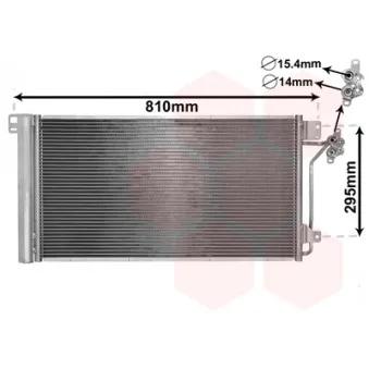 Condenseur, climatisation VAN WEZEL 58005236 pour RENAULT TRUCKS T 2.5 TDI - 130cv