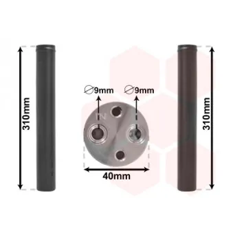 Filtre déshydratant, climatisation VAN WEZEL OEM 7D0820191