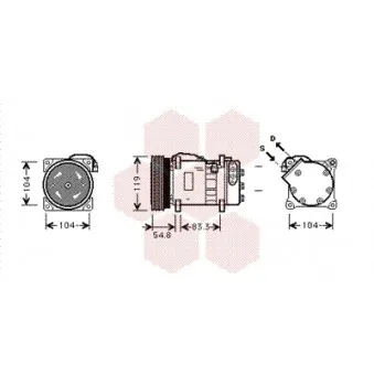 VAN WEZEL 5800K281 - Compresseur, climatisation