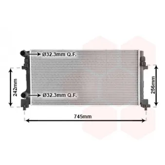 Radiateur, refroidissement du moteur VAN WEZEL 58012340 pour VOLKSWAGEN TOURAN 2.0 TDI - 116cv