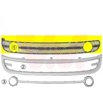 VAN WEZEL 5803499 - Grille de ventilation, pare-chocs