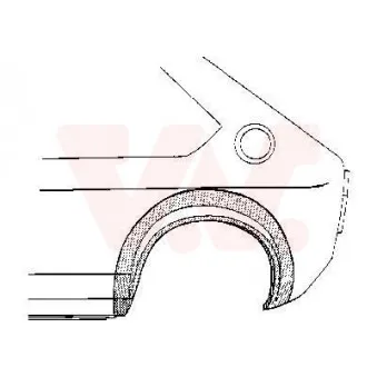Panneau latéral arrière droit VAN WEZEL 5808146 Panneau latéral arrière droit VAN WEZEL 5808146