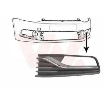 VAN WEZEL 5814593 - Grille de ventilation, pare-chocs avant gauche