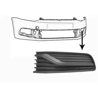 VAN WEZEL 5814595 - Grille de ventilation, pare-chocs avant gauche