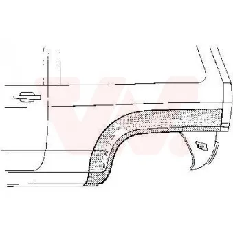 Panneau latéral arrière gauche VAN WEZEL 5820145