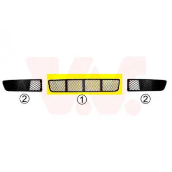 VAN WEZEL 5825590 - Grille de ventilation, pare-chocs
