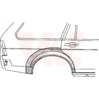 Panneau latéral arrière droit VAN WEZEL 5830148
