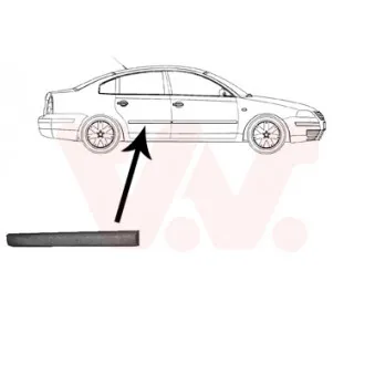 Baguette et bande protectrice, porte arrière droit VAN WEZEL [5836426]
