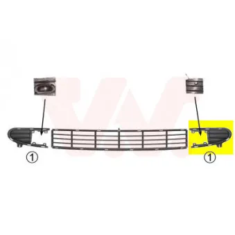 VAN WEZEL 5878591 - Grille de ventilation, pare-chocs avant gauche