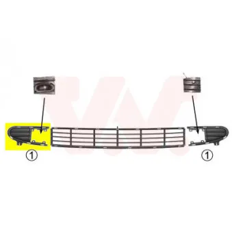 VAN WEZEL 5878592 - Grille de ventilation, pare-chocs avant droit