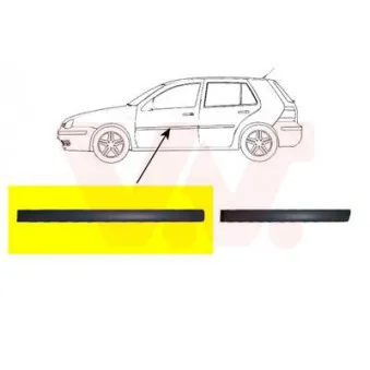 VAN WEZEL 5888423 - Baguette et bande protectrice, porte avant gauche