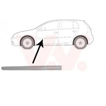 Baguette et bande protectrice, porte avant gauche VAN WEZEL [5894423]