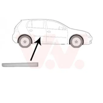 Baguette et bande protectrice, porte arrière droit VAN WEZEL [5894426]