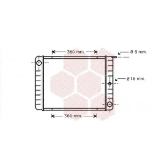 Radiateur, refroidissement du moteur VAN WEZEL OEM 8603911