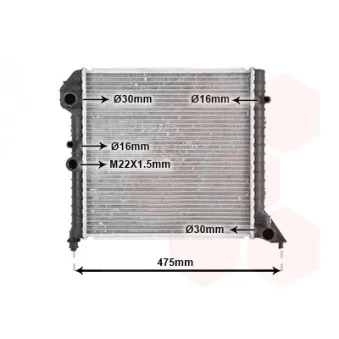 Radiateur, refroidissement du moteur VAN WEZEL OEM 449994
