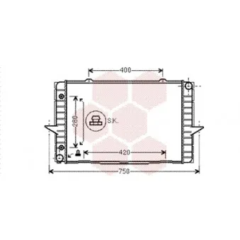 Radiateur, refroidissement du moteur VAN WEZEL OEM 8601354