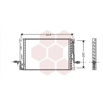 Condenseur, climatisation VAN WEZEL OEM 6949392