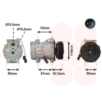 Compresseur, climatisation VAN WEZEL OEM 30613970